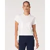 Rebody Active Rebody Essentials Short Sleeve Crop Tee In White