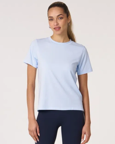 Rebody Active Rebody Essentials Short Sleeve Top In Baby Blue