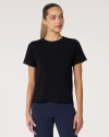Rebody Active Rebody Essentials Short Sleeve Top In Black