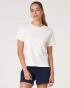 Rebody Active Rebody Essentials Short Sleeve Top In White