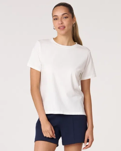 Rebody Active Rebody Essentials Short Sleeve Top In White