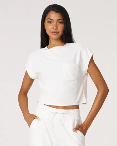 Rebody Active Retreat Pocket Waffle Tee In White