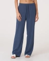 Rebody Active Retreat Waffle Wide Leg Pant 30" In Navy