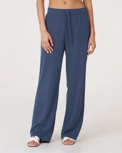 Rebody Active Retreat Waffle Wide Leg Pant 30" In Navy
