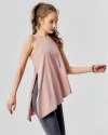 Rebody Active Sidekick Long Tie Tank In Mauve Pink