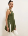 Rebody Active Sidekick Long Tie Tank In Olive