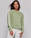 Rebody Active Sideline Fleece Sweatshirt In Matcha/bone