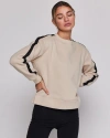 Rebody Active Sideline Fleece Sweatshirt In Sand/black