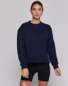 Rebody Active Sideline Fleece Sweatshirt In True Navy/black