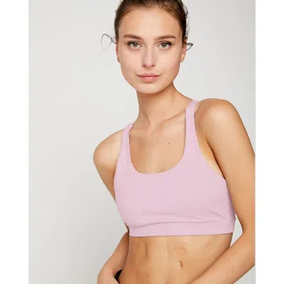Rebody Active Strappy X Silkiflex Lite Bra In Baby Pink