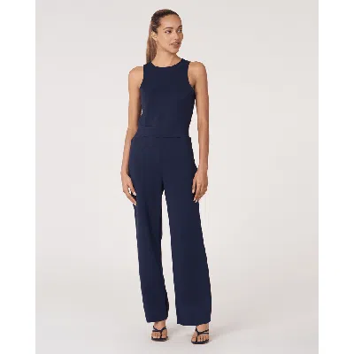 Rebody Active That's A Wrap Scuba Jumpsuit In Cool Navy