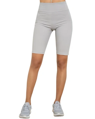 Rebody Active Utility Silkiflex Pocket Biker Shorts 8" In Lilac Grey