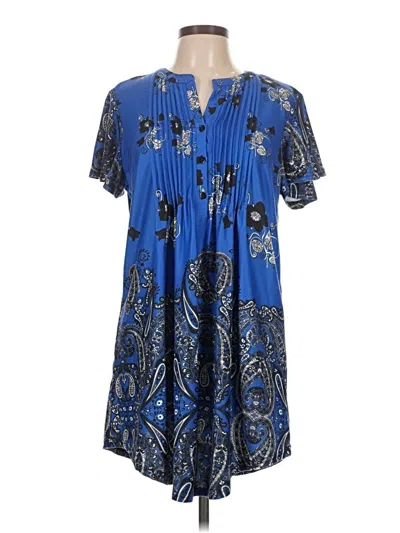 Pre-owned Reborn Casual Dress In Blue