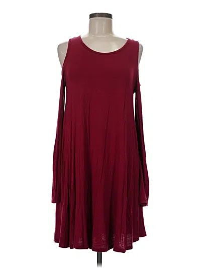 Pre-owned Reborn Casual Dress In Burgundy