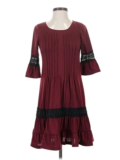 Pre-owned Reborn Casual Dress In Burgundy