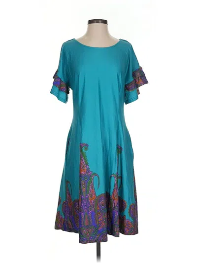 Pre-owned Reborn Casual Dress In Teal