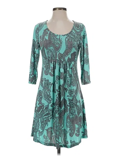 Pre-owned Reborn Casual Dress In Teal