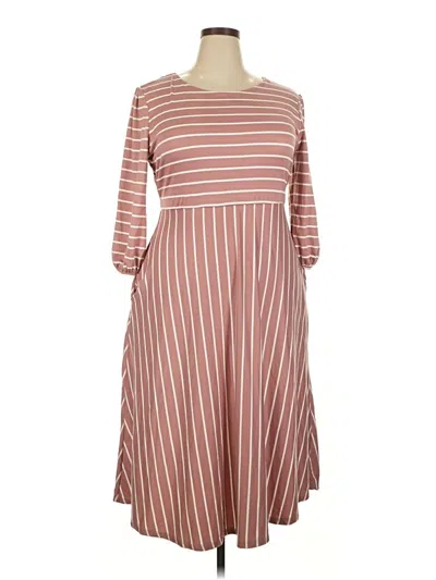 Pre-owned Reborn J Casual Dress In Burgundy