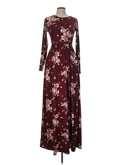 Pre-owned Reborn J Casual Dress In Burgundy