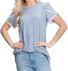 Reborn J Casual Tee Top In Denim
