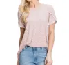 Reborn J Casual Tee Top In Rose