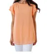 Reborn J Swiss Dot Ruffle Sleeve Top In Orange In Orange