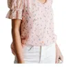 Reborn J Swiss Dot Top In Pink In Pink