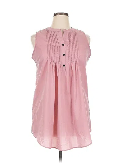 Pre-owned Reborn Sleeveless Blouse In Pink