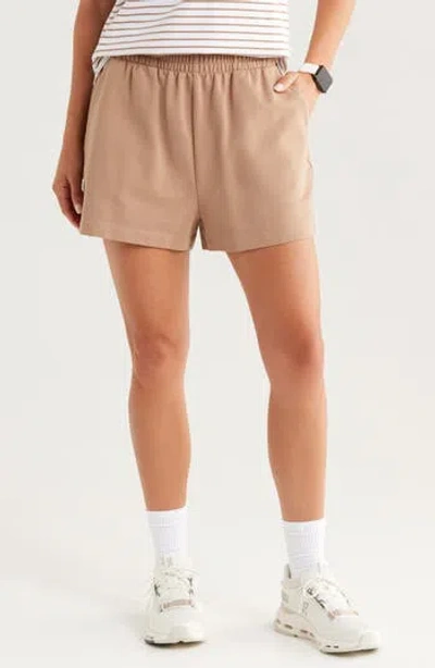 Recess Pickleball X Zella Courtside French Terry Shorts In Brown