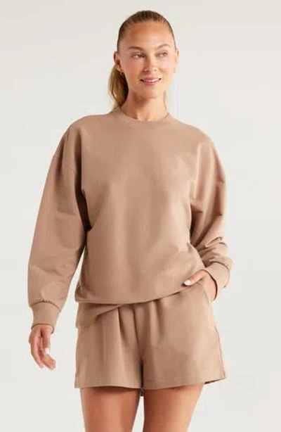 Recess Pickleball X Zella Courtside Oversize Sweatshirt In Brown