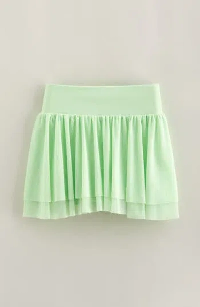 Recess Pickleball X Zella Kids' Baseline Layered Mesh Skort In Green