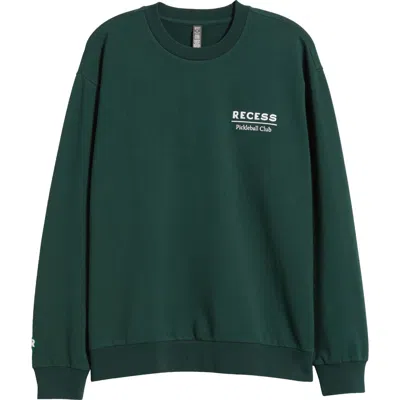 Recess X Zella Court Terry Sweatshirt In Green