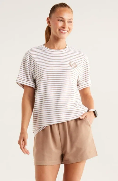 Recess X Zella Stripe Boxy Cotton T-shirt