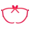Reckless Wolf Women's Beau Red Frame Brief - Adjustable Soft Strapping With Bow Makes The Perfect Gift In Red