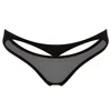 Reckless Wolf Women's Black Bandit Brief - Mesh & Lycra Brief With Cutouts In Black