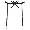 Reckless Wolf Women's Black Beau Suspender - Adjustable Soft Strap With Bow Makes The Perfect Gift In Black