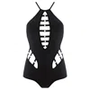Reckless Wolf Women's Black Outlaw Body - Lycra Bodysuit With Cutout & Ring Detail In Black