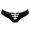 Reckless Wolf Women's Black Outlaw Brief - Lycra Hipster With Cutout & Ring Detail In Black
