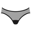 Reckless Wolf Women's Black Prey Backless Knicker - Mesh Hipster Open Brief In Black