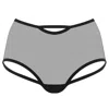 Reckless Wolf Women's Black Prey High Waisted Knicker - Mesh Brief With Cutouts In Black