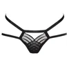 Reckless Wolf Women's Black Rebel Strappy Ouvert - Soft Strap & Lace Panelled Open Back Brief In Black
