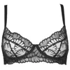 Reckless Wolf Women's Black Savage Bra - Wired Bold Beautiful Lace Bra With Adjustable Back In Black