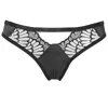 Reckless Wolf Women's Black Savage Brief - Beautiful Lace & Satin Panelled Hipster Brief In Black