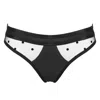 Reckless Wolf Women's Black Sinner Brief - Dot Tulle & Soft Lycra Hipster In Black