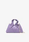 Reco Didi Quilted Nappa Top Handle Bag In Lavender
