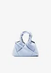 Reco Mini Didi Quilted Nappa Top Handle Bag In Light Blue