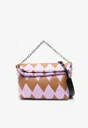 Reco Rombo Duquesa Quilted Shoulder Bag In Multicolor