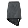 Re;code Asymmetrical Panel Draped Skirt