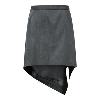 Re;code Asymmetrical Panel Draped Skirt