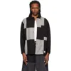Re;code Black & Off-white Checkerboard Shirt In Black